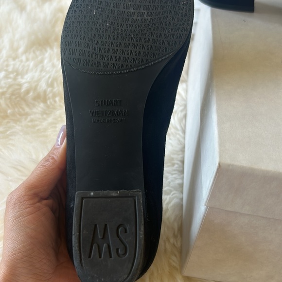 Stuart weitzerman black suede pump size 6M - Picture 3 of 6